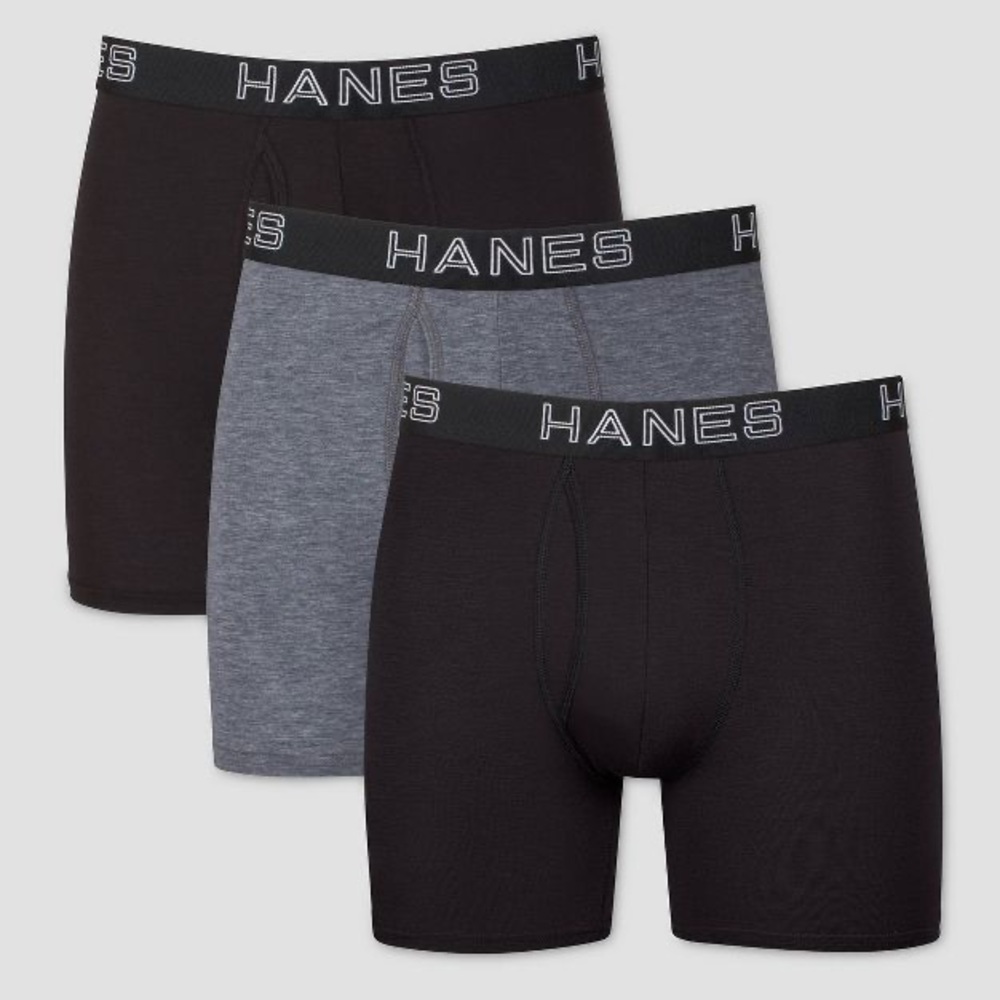 Hanes Premium Men's 4 L Boxer Briefs with Total Support Pouch
